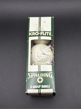 Vintage Spalding KRO-FLITE 3 Pack Sleeve Of 3 Golf Balls USA